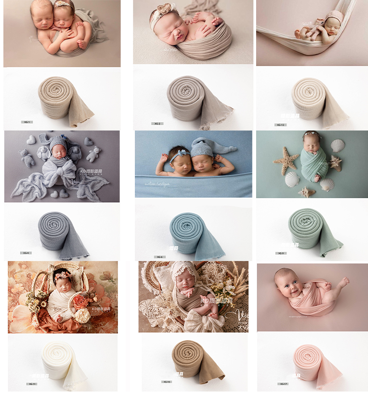 Photography Newborn - 180x30cm Weiche, dehnbare Wickeldecke für Neugeborenen-Fotografie,