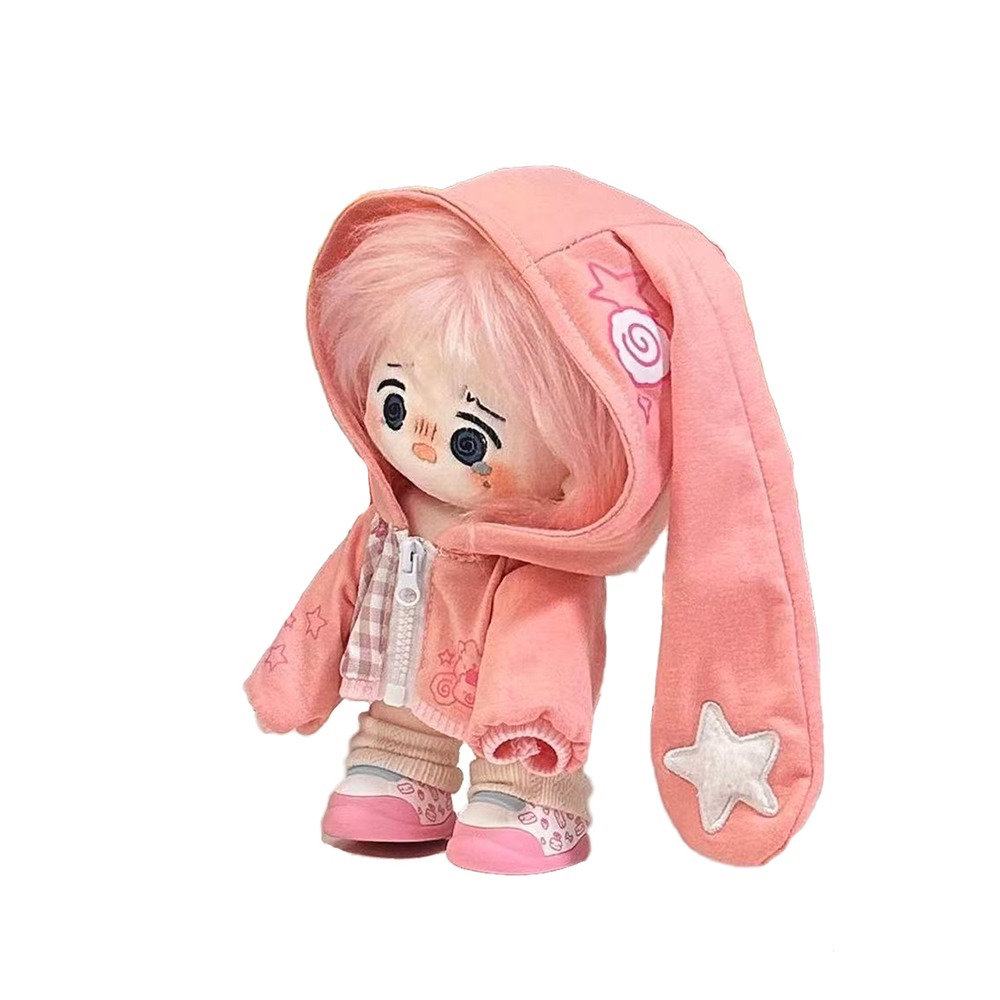 Photography News - Neue 20cm Puppenkleidung Cartoon Hasenohren Rosa