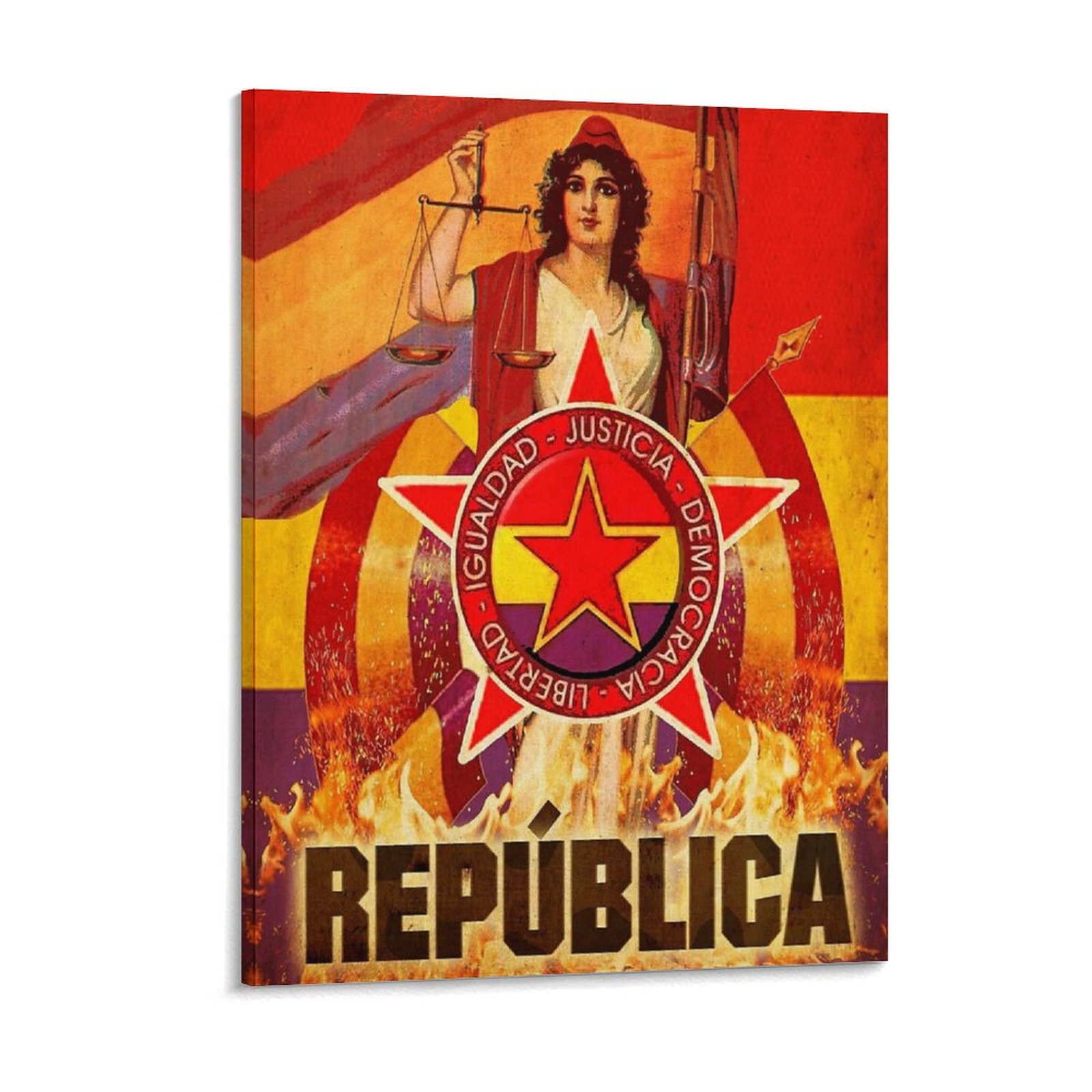 Photography Pose - No Pasaran Spanische Revolution Bürgerkrieg Leinwandgemälde