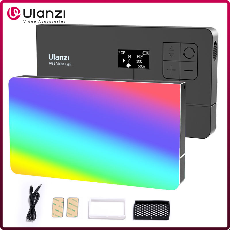 Photography Umbrella Lights - Ulanzi LT002 7-Zoll-Taschen-LED-Videoleuchte, RGB-Panel-Licht, CRI 95+,