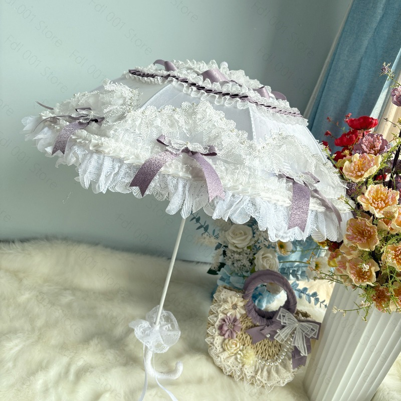 Photography Umbrella - Lolita Mädchen Prinzessinnen-Regenschirm in Lila und