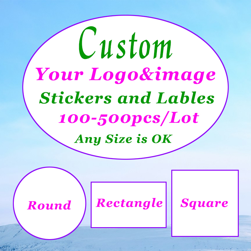 Photography Logo - 500–100 Stück individuelle Aufkleber, individuelle Logo-Etiketten,