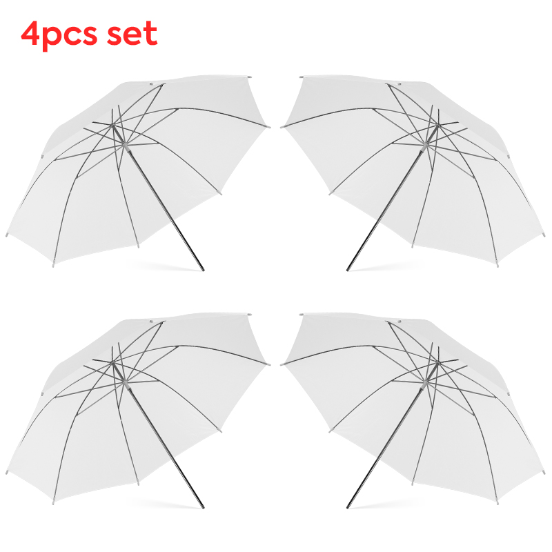 Photography Umbrella Lights - 76 * 80cm X4 Transparenter Weißlicht-Diffusor-Regenschirm,