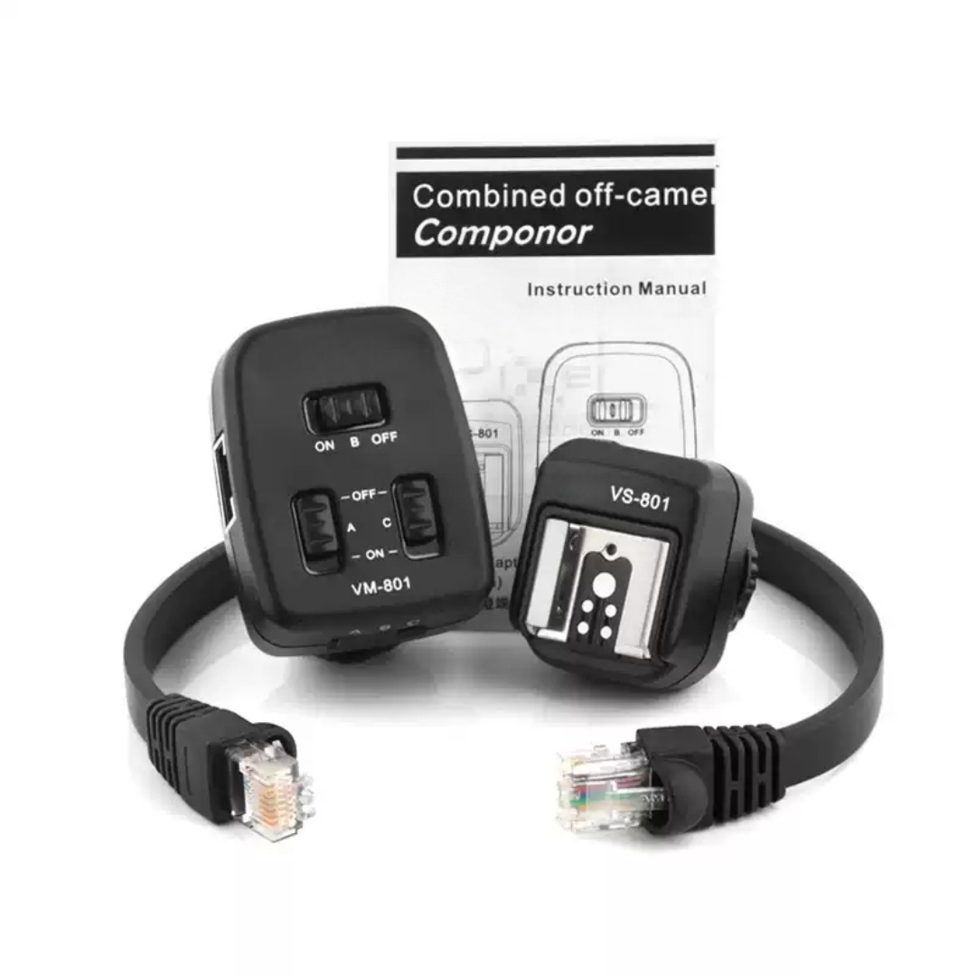 Speedlite Flash External - TTL Hochgeschwindigkeits-Synchronisationskabel für Externe Blitzgeräte, Kompatibel