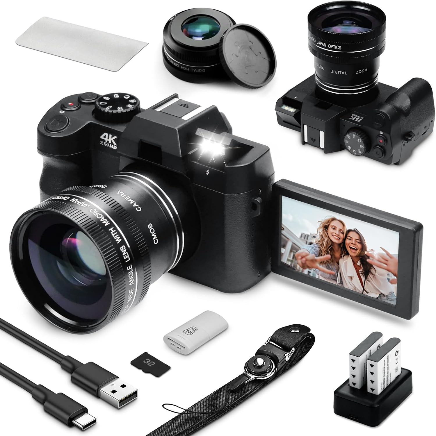 Photography Youtube - 48MP Digitalkamera mit WLAN und Autofokus,