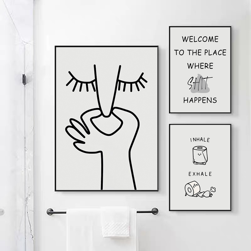 Photography Black And White - Abstraktes Humor-Poster mit Schlechtem Geruch, Lustiges