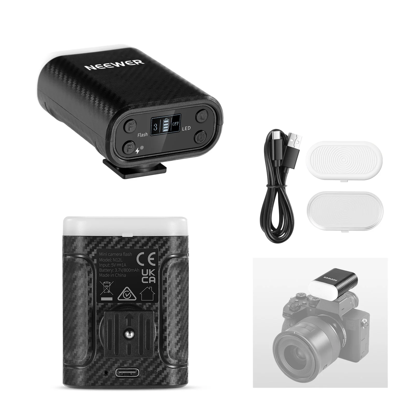 Speedlite Flash External - NEEWER N12L Mini Tragbarer Speedlite-Blitz für