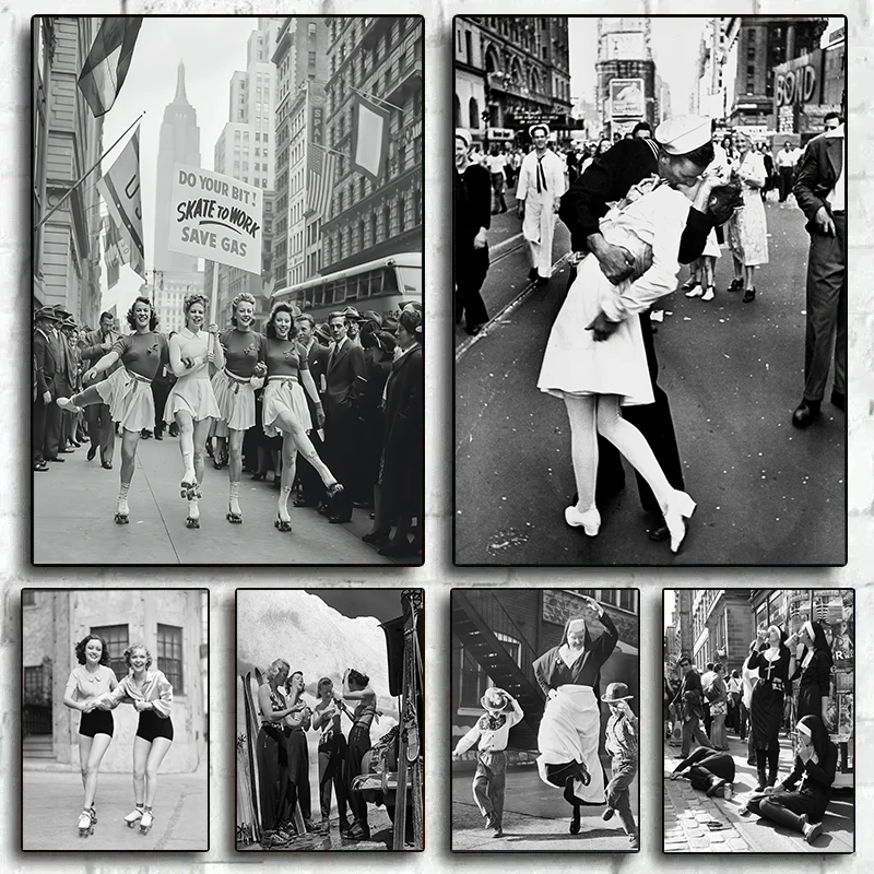 Photography Black And White - Klassisches schwarz-weißes Fotografie-Poster, Leinwandgemälde, Vintage-Skate, um