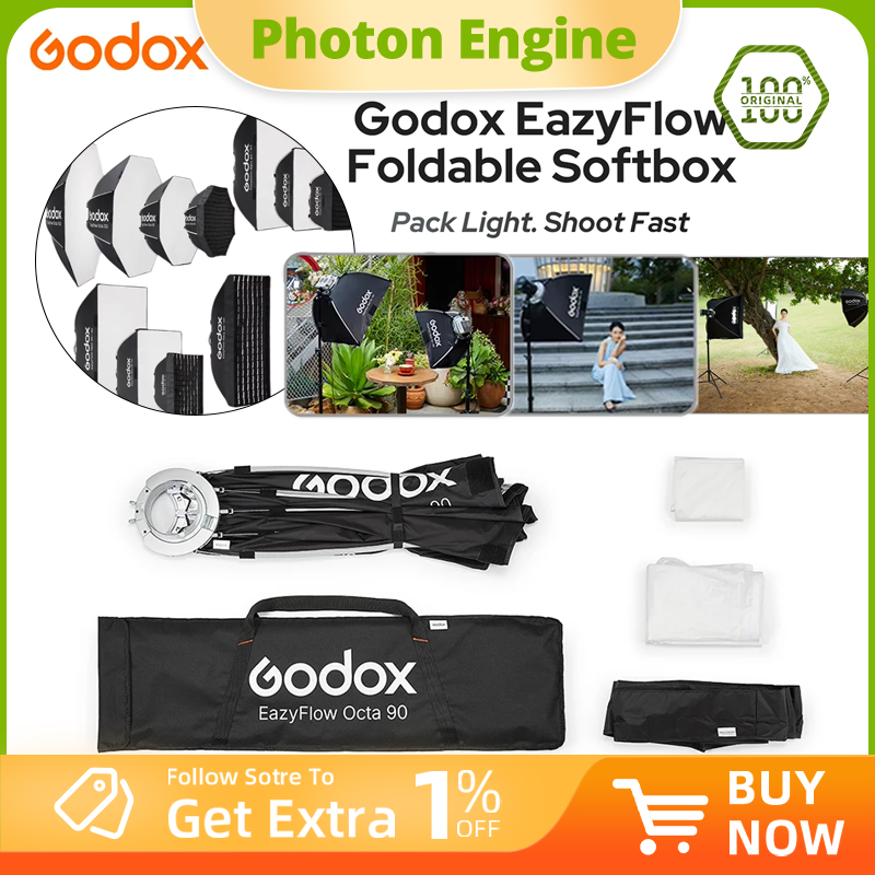 Pop Up Flash Diffuser - Godox EazyFlow Serie Faltbarer Softbox mit