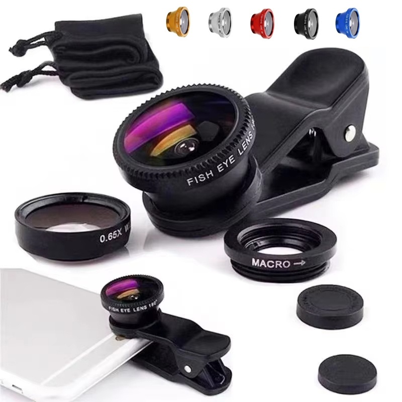 Photography Kit Xiaomi 15T Pro - 3-in-1-Handy-Fischaugenobjektiv, Weitwinkel-Makro-Leichtkameraobjektiv mit Clip, universelles Handyobjektiv