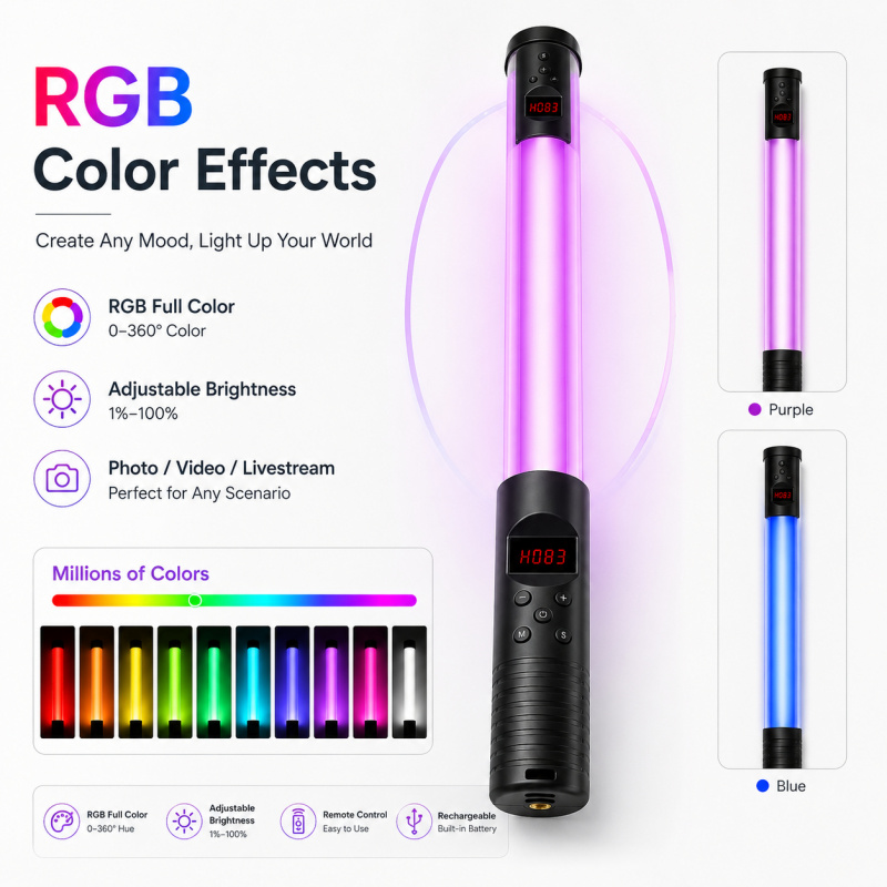 RGB Handheld-Videolichtstab, T – Photography Umbrella Lights Bewertung und Preis