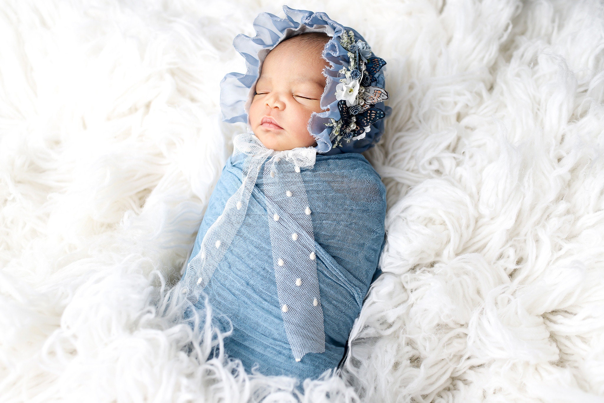 Baby-Pucktuch aus Denim-Blau-G – Photography Newborn Bewertung und Preis