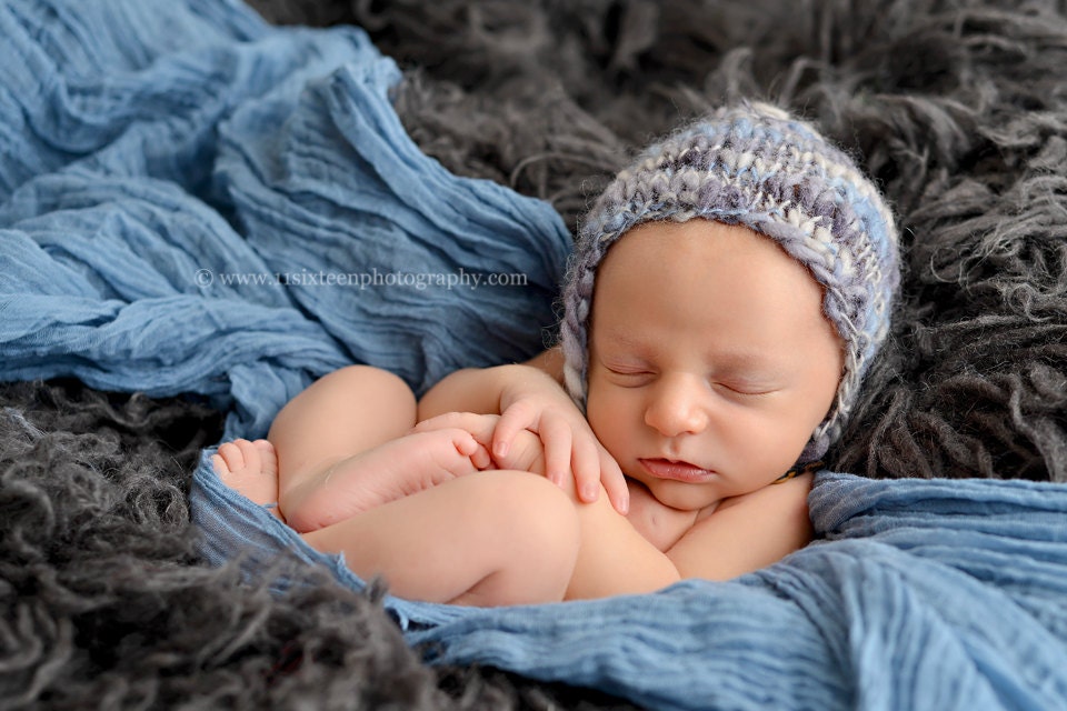 Baby-Pucktuch aus Denim-Blau-G – Photography Newborn Bewertung und Preis