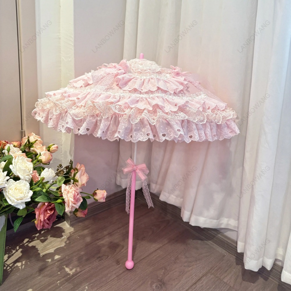 Handgefertigter rosa floraler  – Photography Umbrella Bewertung und Preis