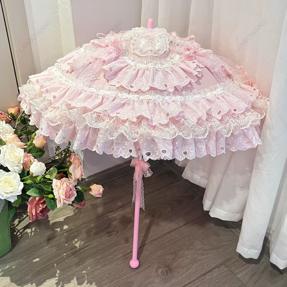 Handgefertigter rosa floraler  – Photography Umbrella Bewertung und Preis