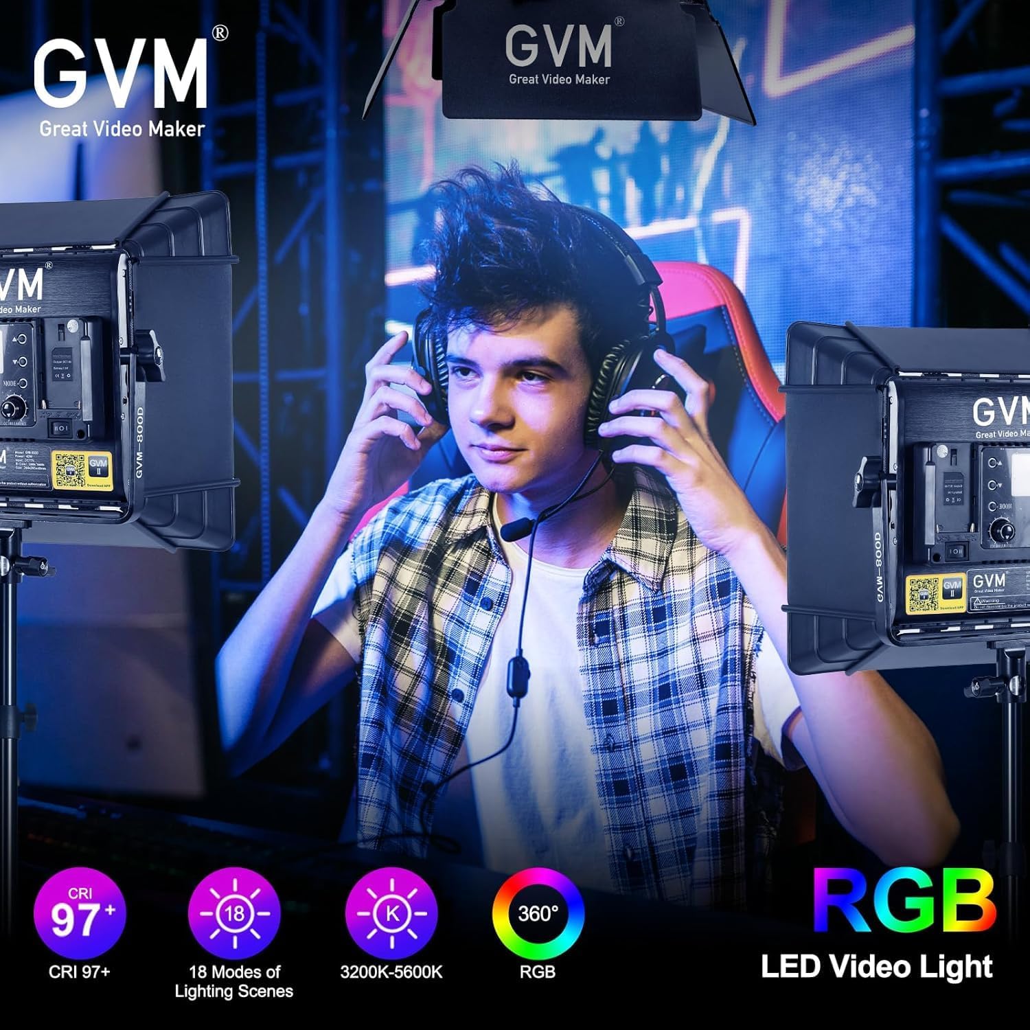 RGB-LED-Videobeleuchtungs-Set, – Photography Youtube Bewertung und Preis