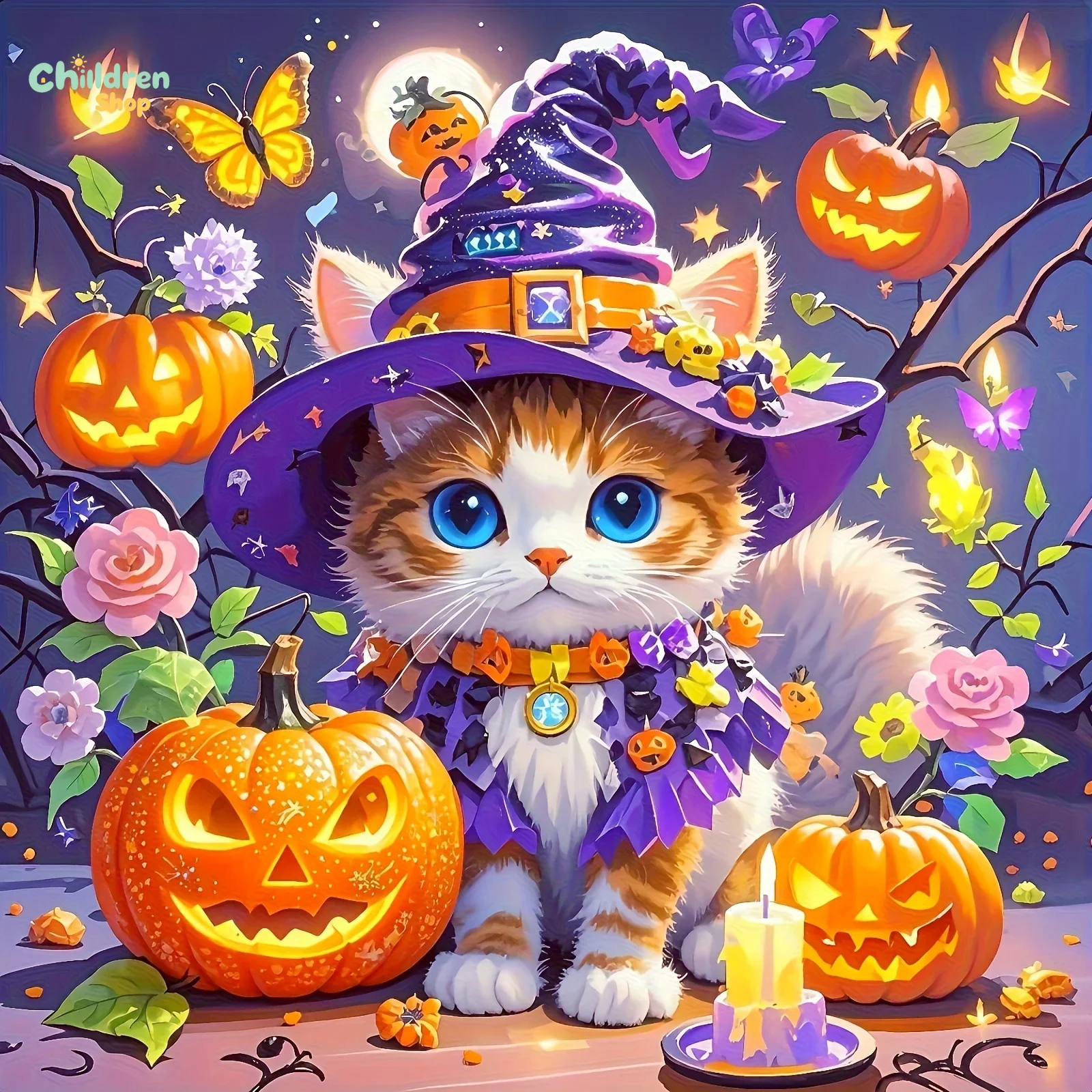 Halloween-Zauberer-Katze, Diam – Photography Pose Bewertung und Preis