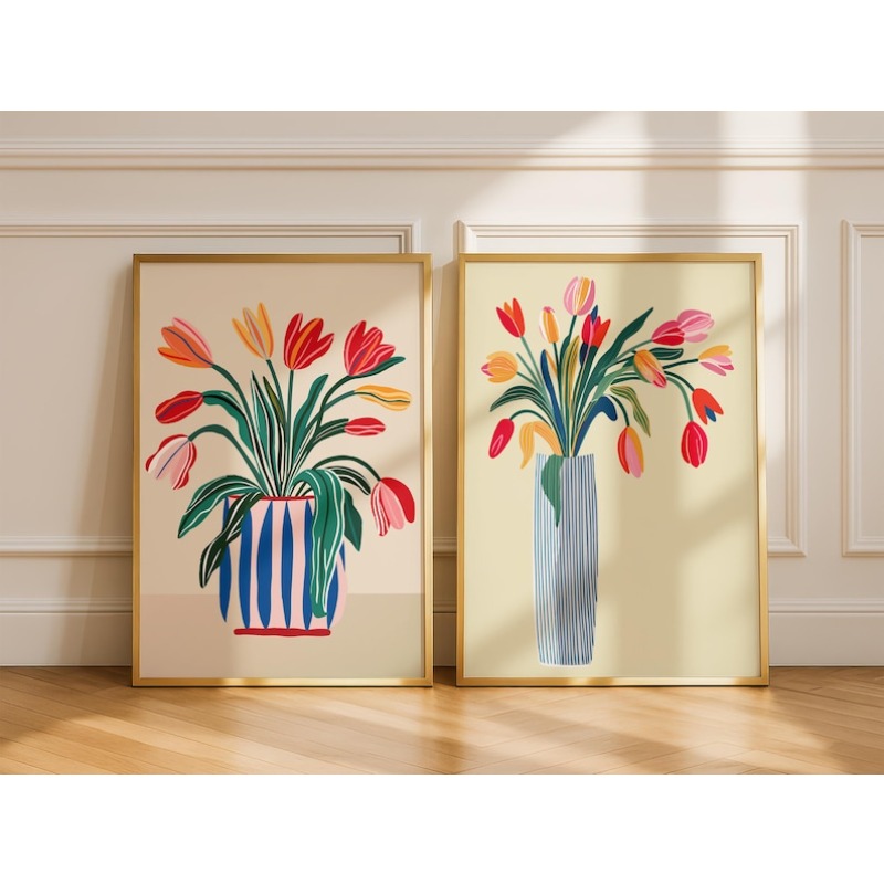 2 Stück Tulpenblumen-Leinwand- – Photography Design Bewertung und Preis