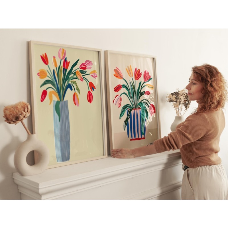 2 Stück Tulpenblumen-Leinwand- – Photography Design Bewertung und Preis