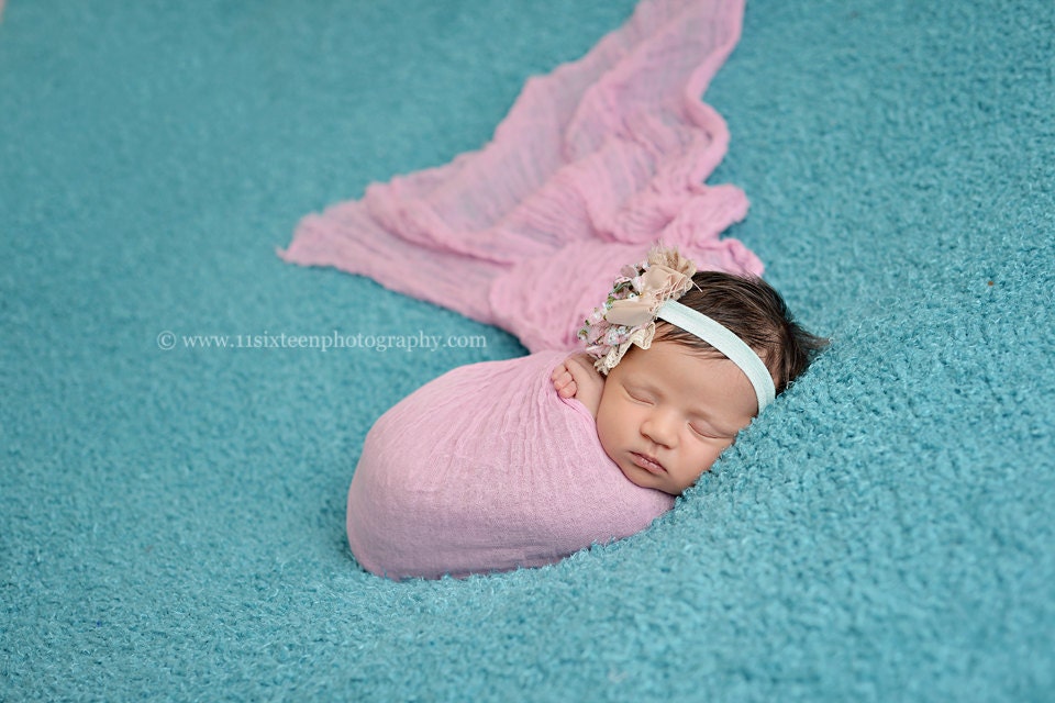 Hellrosa Mulltuch-Babywickel,  – Photography Newborn Bewertung und Preis